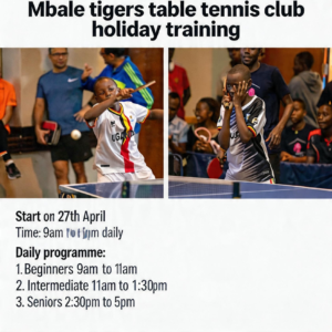 Mbale Tigers Launch Exciting Holiday Table Tennis Training Program